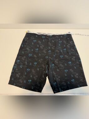 Da Hui Board Shorts with Teal Palm Print